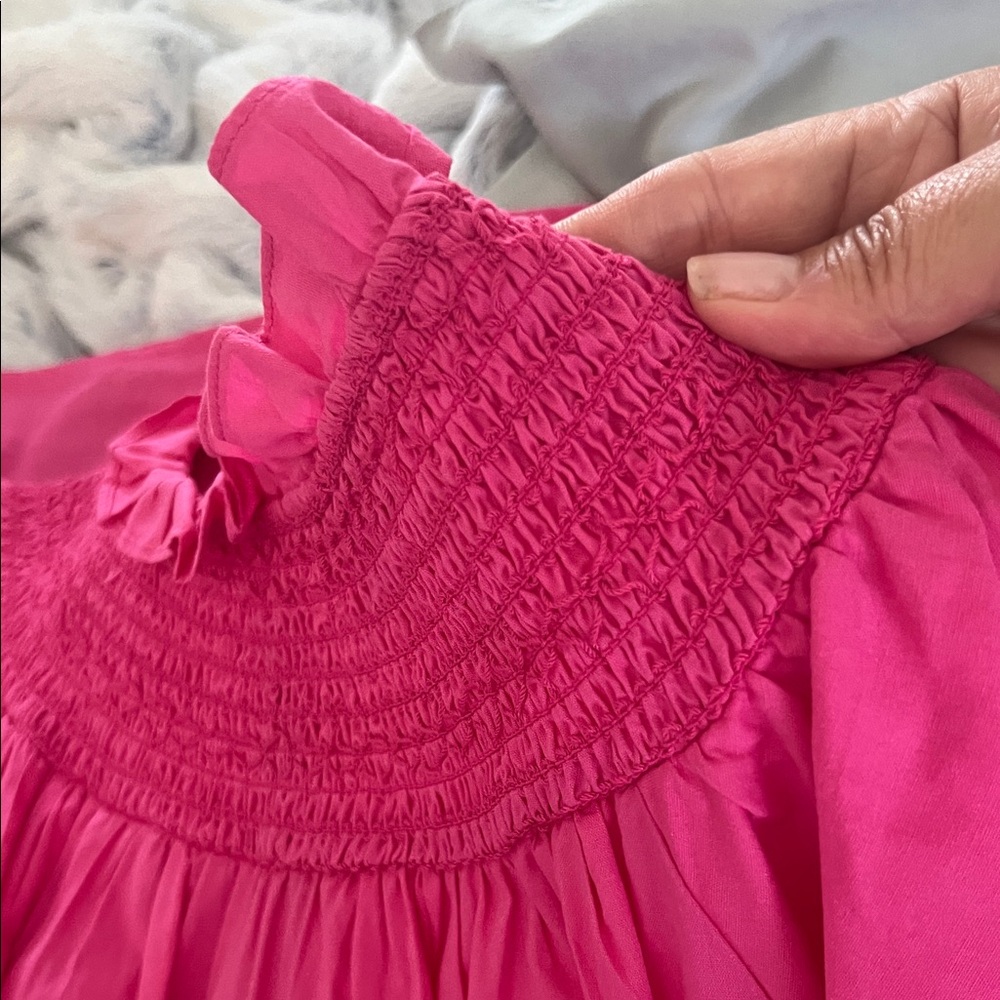 Pinch Pink Smocked Ruffle‎ Sleeve Dress - Picture 8 of 10